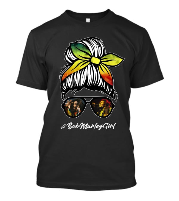 BobMarleyGirl Rasta Shades And Bandana T-Shirt