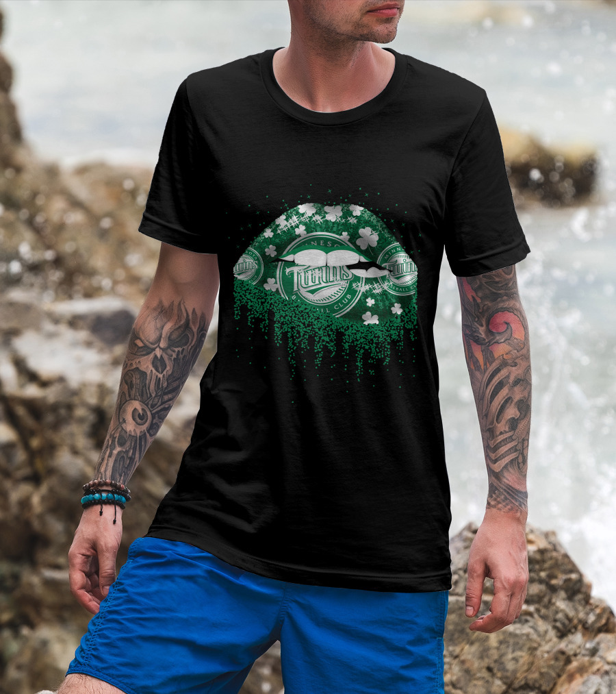 Minnesota Twins Green Clover Baseball Club Mouth T-Shirt
