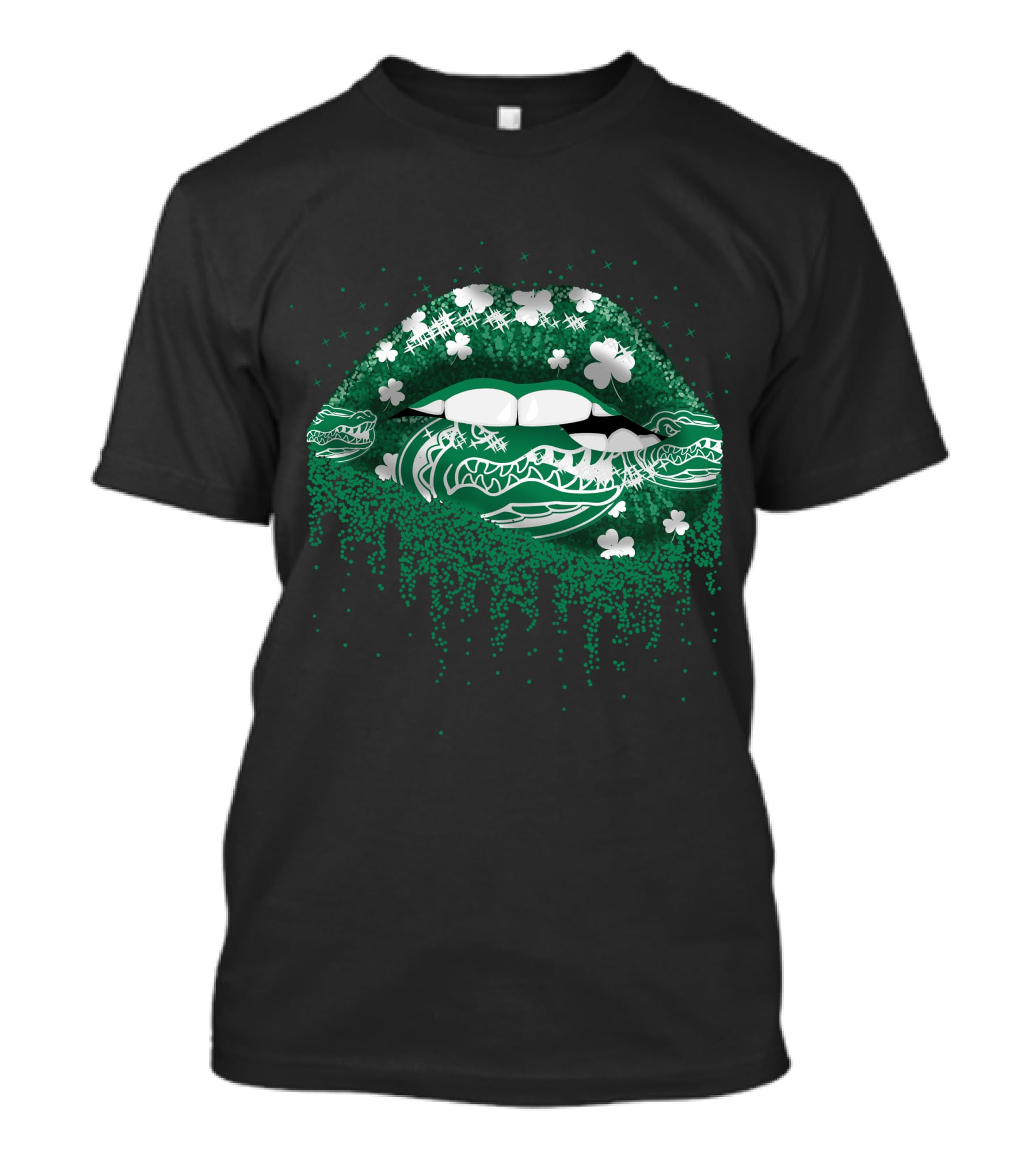 Florida Gators Lips With Green Shamrock St. Patrick’s Day T-Shirt