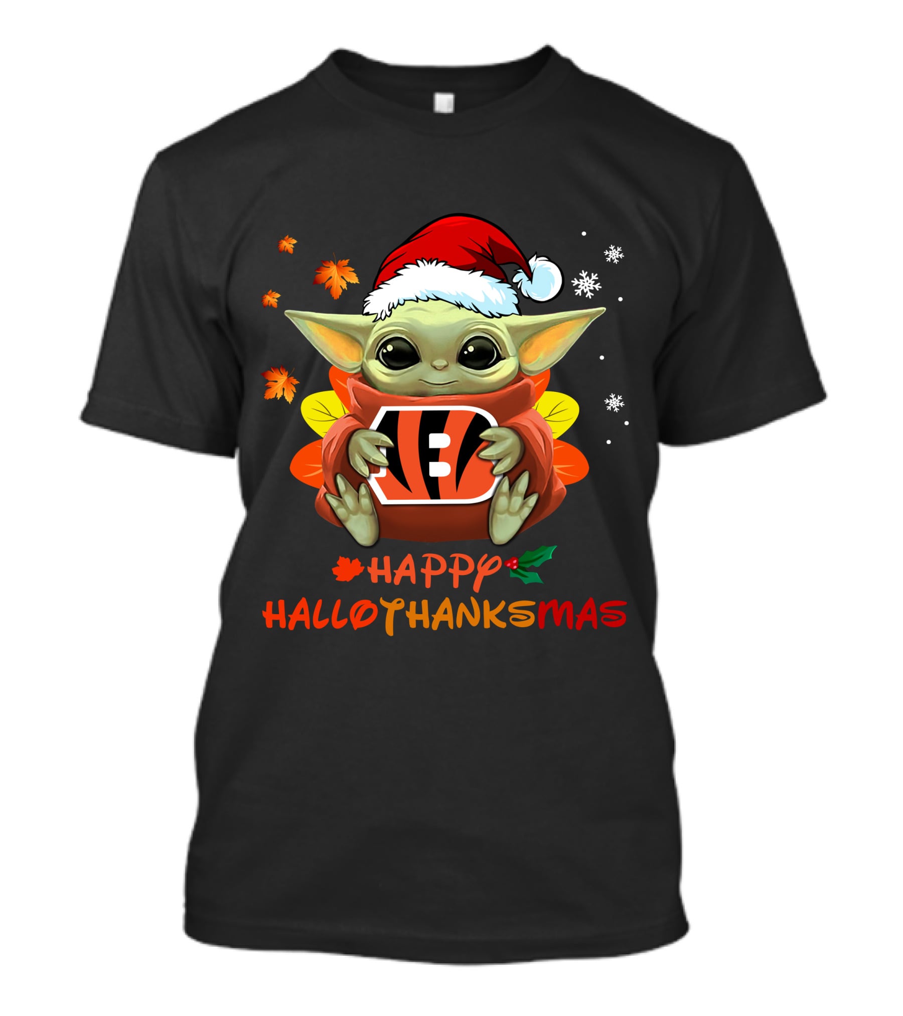 Cincinnati Bengals Baby Yoda Happy Hallothanksmas 505 L1PTT T-Shirt