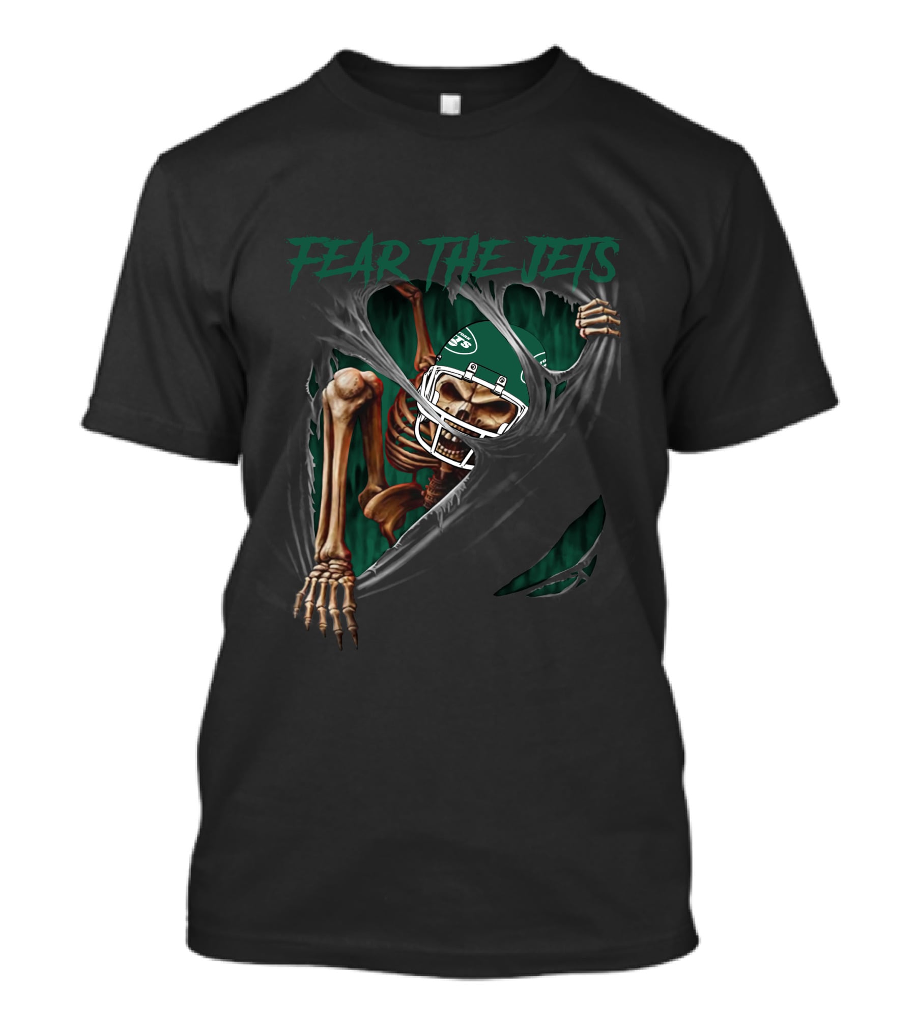 Fear The Jets Skeleton Ny 515Nfl Football L1Mth T-Shirt