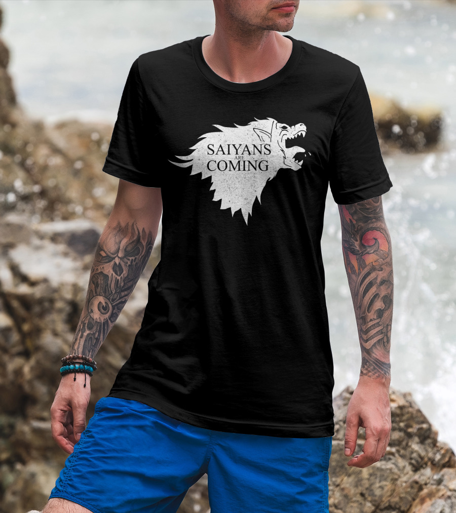 Saiyans Are Coming Direwolf Emblem T-Shirt