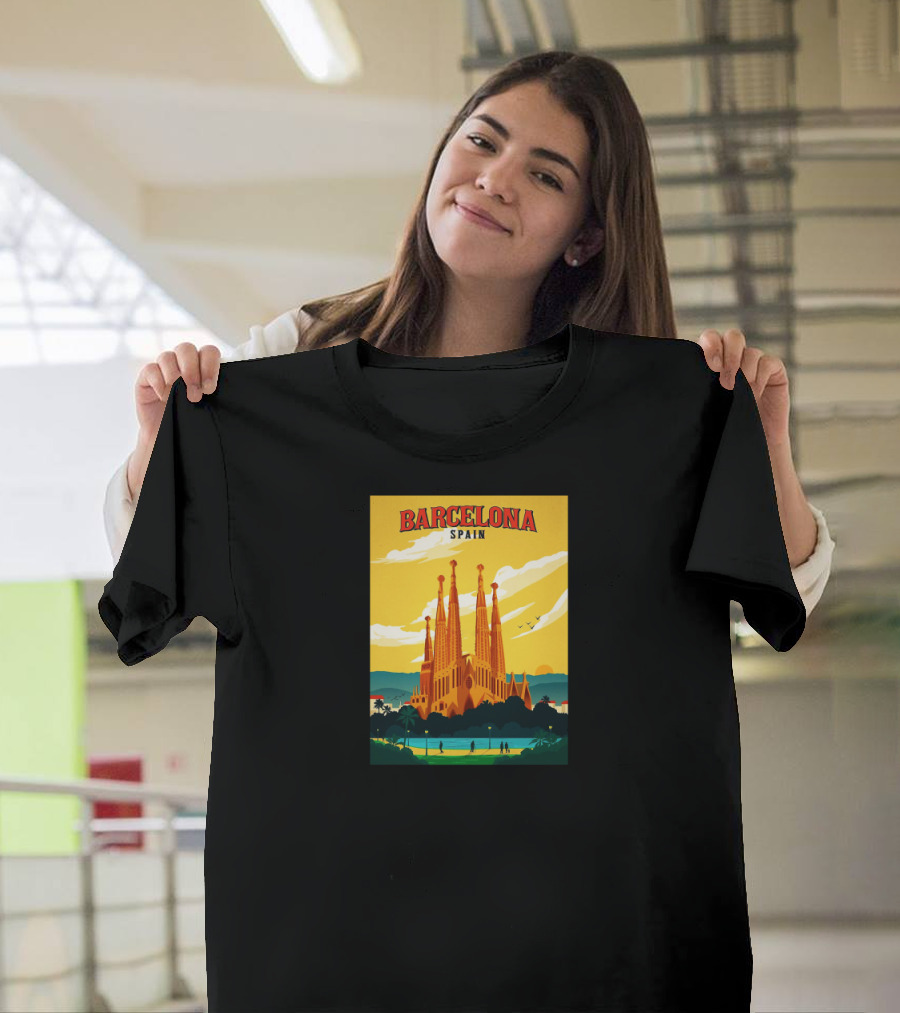 Barcelona Spain Sagrada Familia Travel T-Shirt