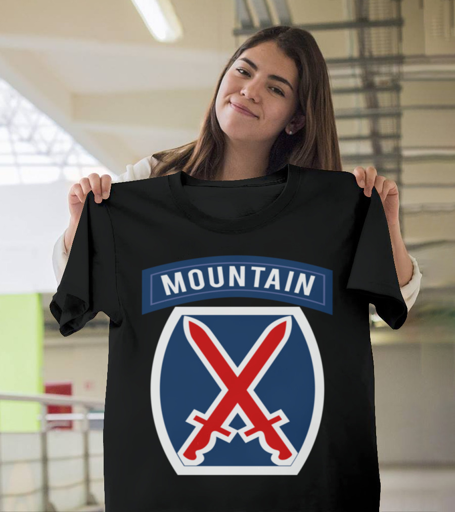 10th Mountain Division Crossed Swords Emblem T-Shirt
