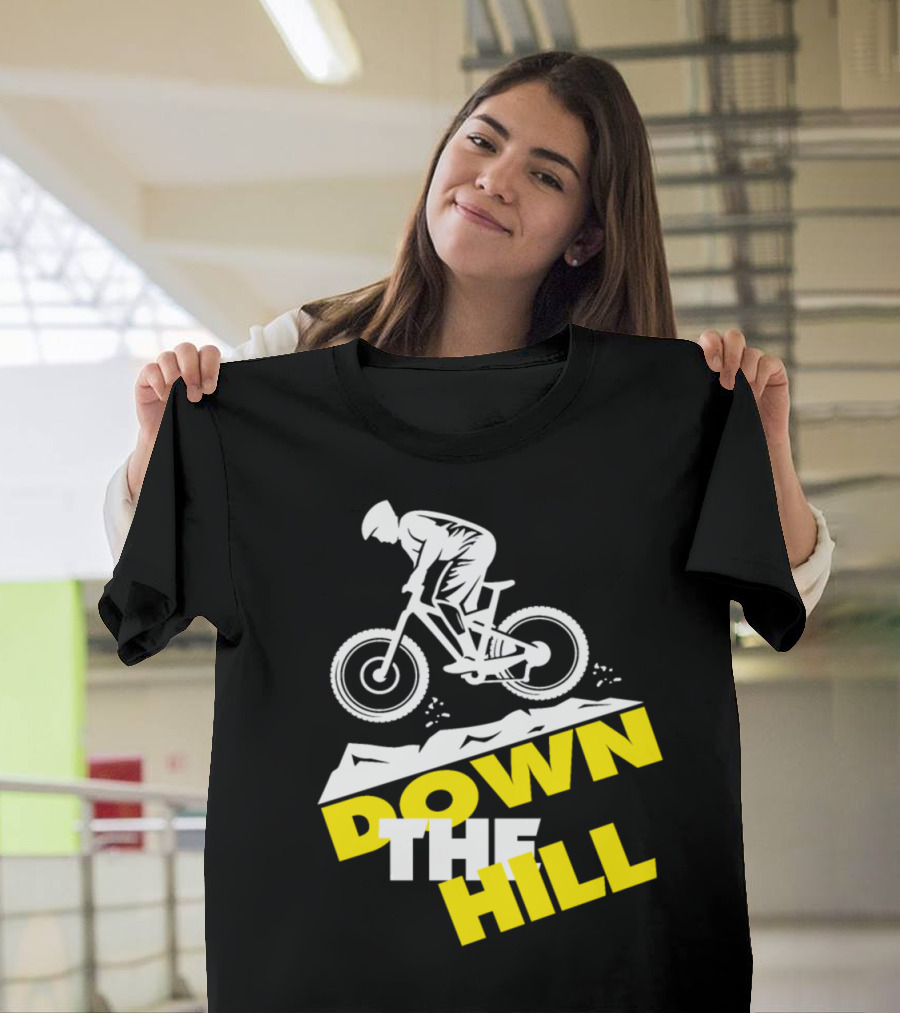 Driving Down the Mountain Down the Hill Mountain Bike MTB Adventure T-Shirt
