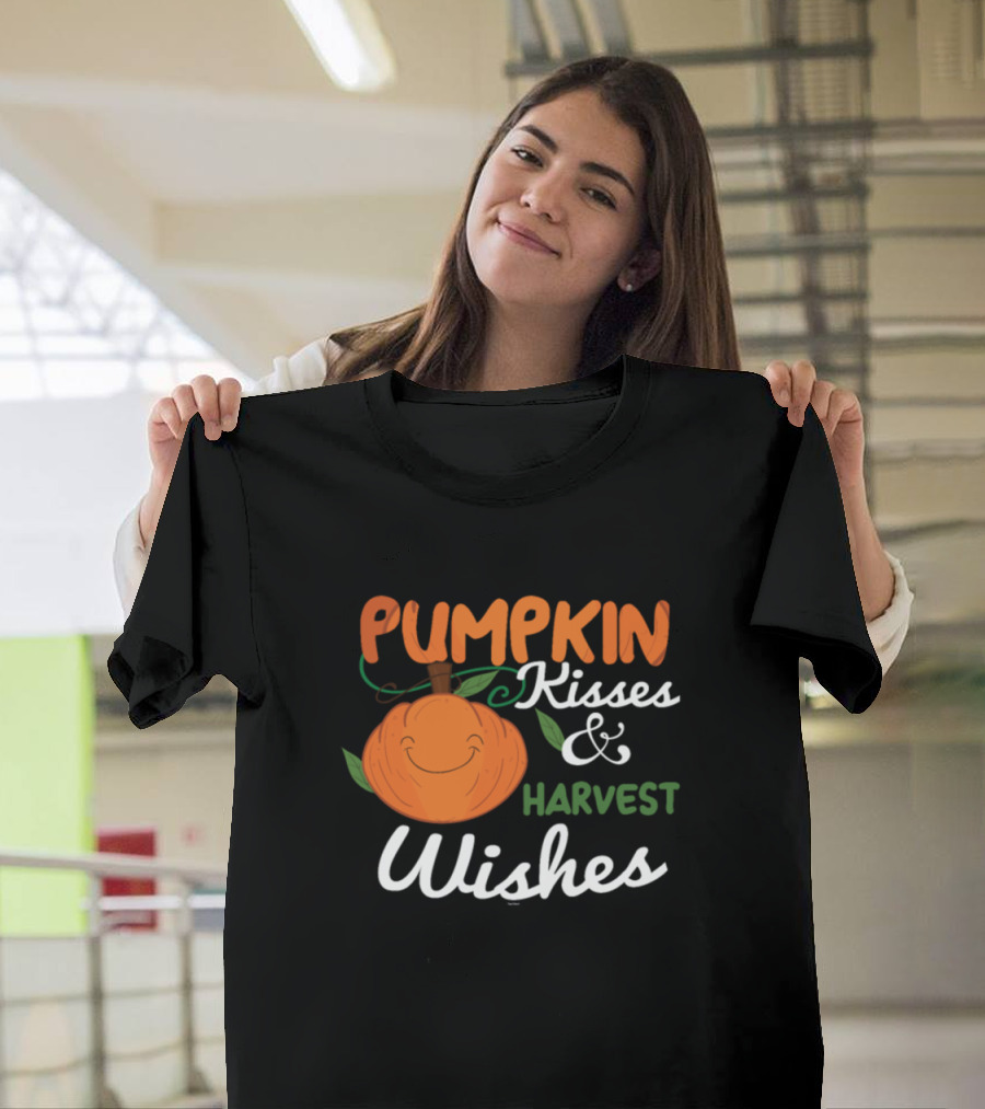 Pumpkin Kisses Harvest Wishes T-Shirt