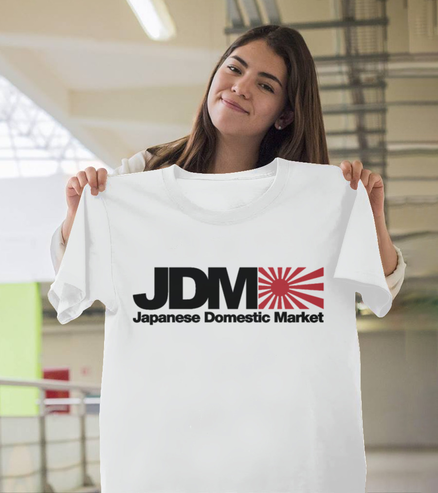 Japanese Domestic Market JDM Red Sun Men White NE T-Shirt