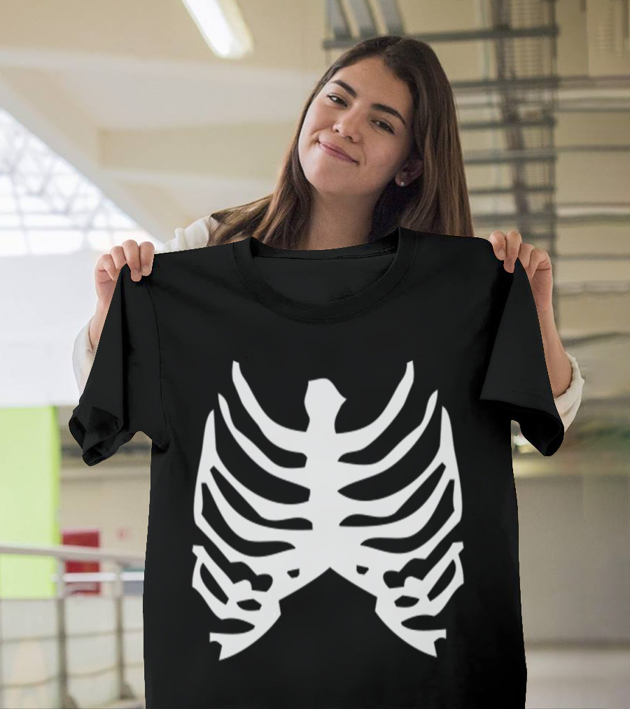thoracique cage ribcage skeleton motif T-Shirt