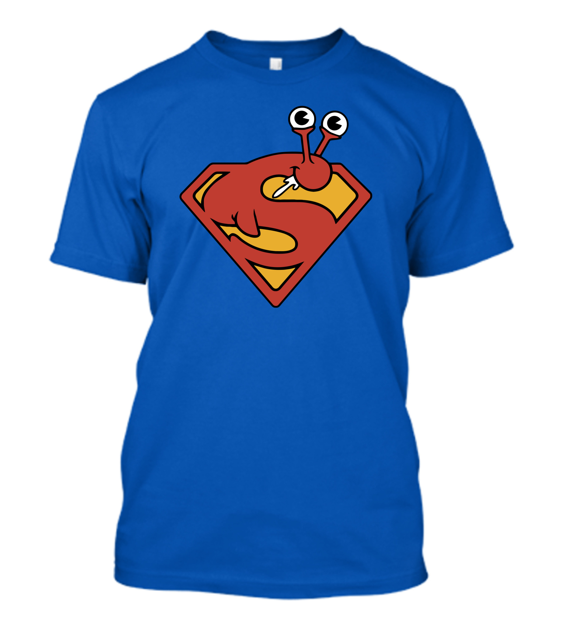 SuperSlug Funny Parody Red And Yellow Logo With Big Eyes T-Shirt