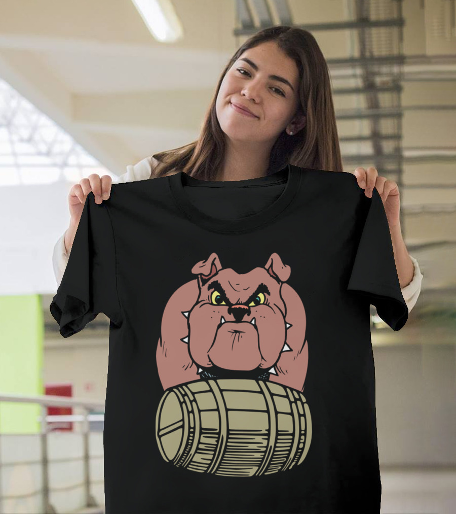 Bulldog Guarding Barrel T-Shirt
