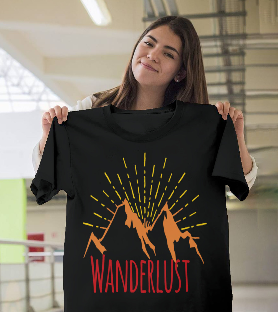 Wanderlust Radiant Mountains with Sunburst T-Shirt