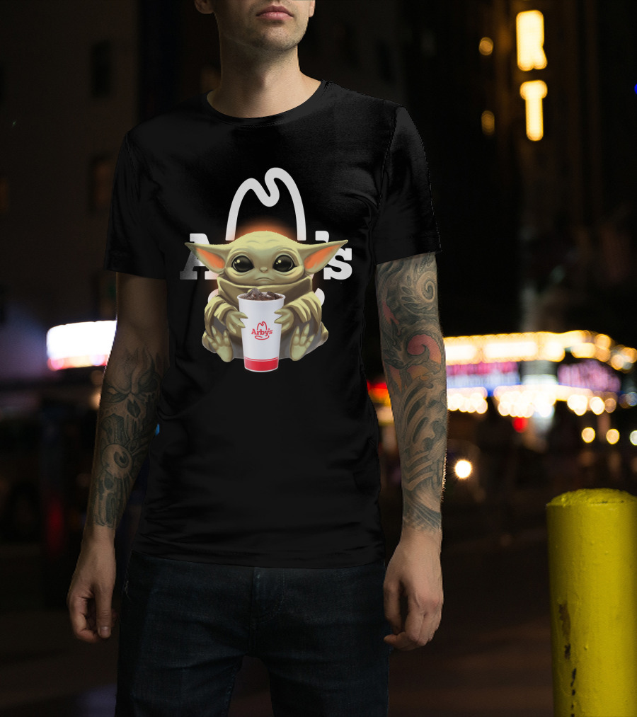 Baby Yoda Holding Arby's Drink T-Shirt