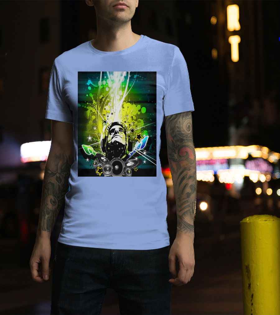 Music So Cool Vibrant Headphones DJ Speaker Blast T-Shirt