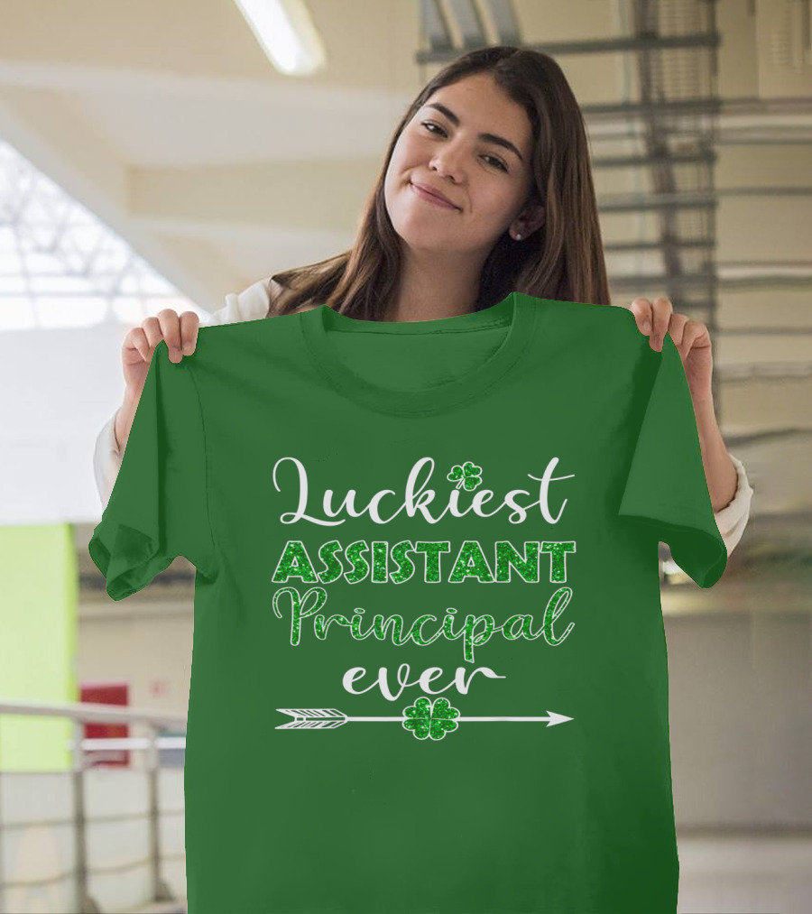 Luckiest Assistant Principal Ever Shamrock Arrow T-Shirt
