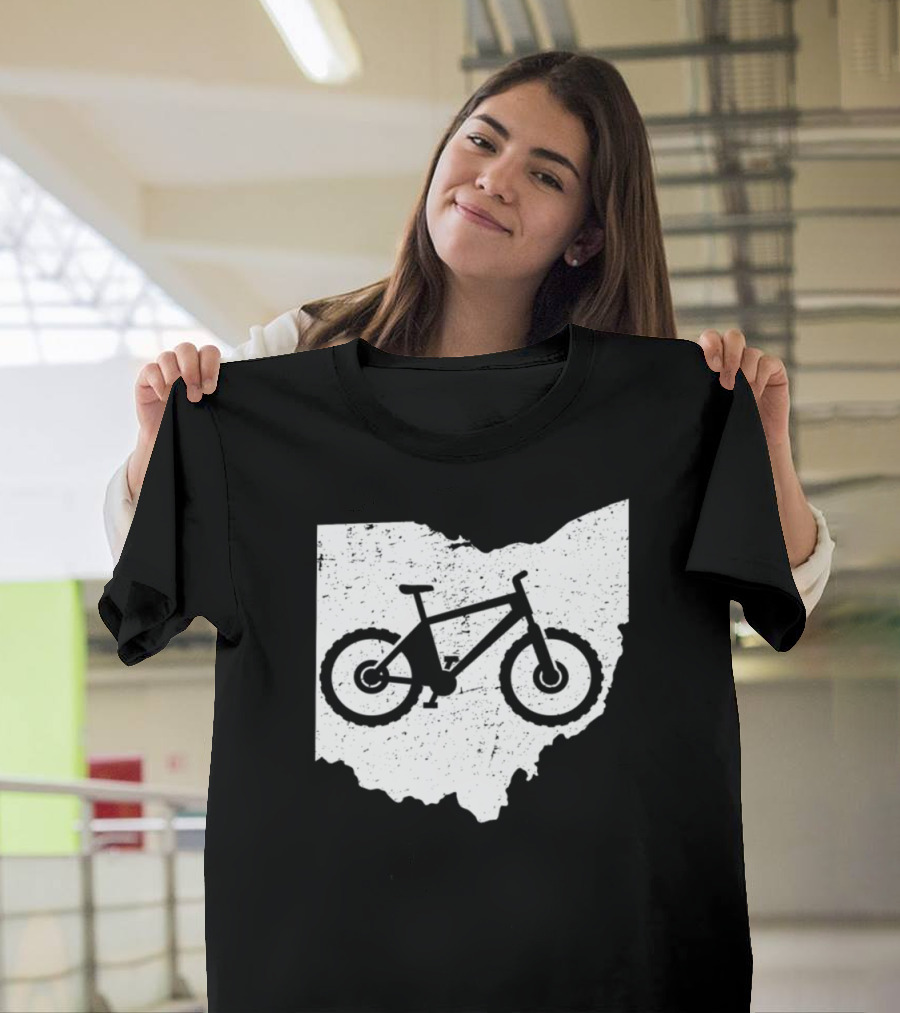 Ohio State Silhouette with Mountain Bike T-Shirt