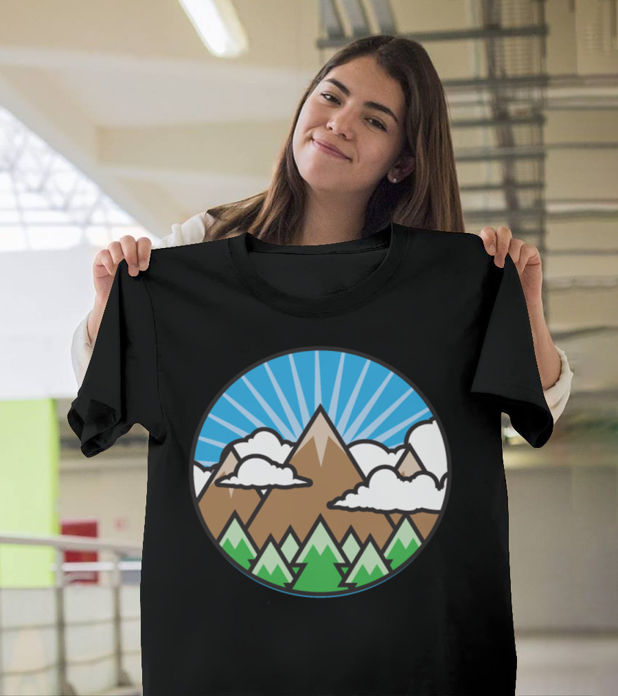 Mountain Hiking Adventure in the Alps with Nature and Camping Scenery T-Shirt