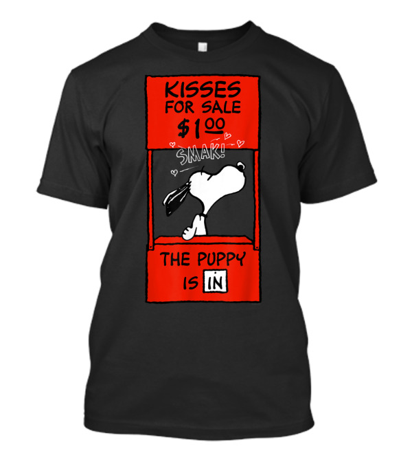 Kisses For Sale Snoopy Smak Valentines Puppy Is In T-Shirt