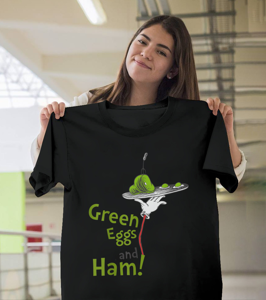 Green Eggs And Ham Dr. Seuss Iconic Plate T-Shirt