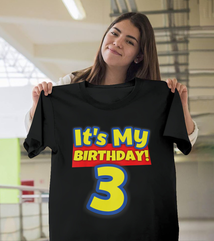 Kids 3 Year Old It's My Birthday Boys And Girls 3 T-Shirt