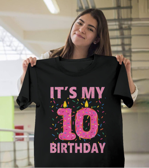 It's My 10 Birthday Donut Candle T-Shirt
