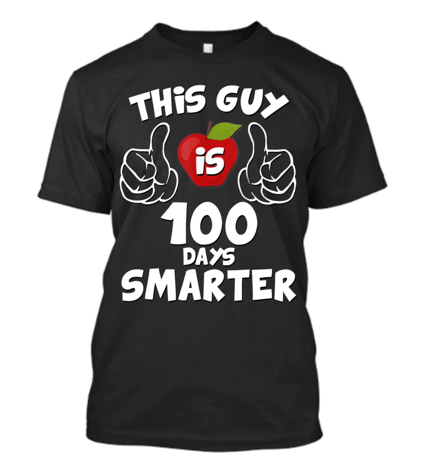 This Guy Is 100 Days Smarter Apple Hands T-Shirt