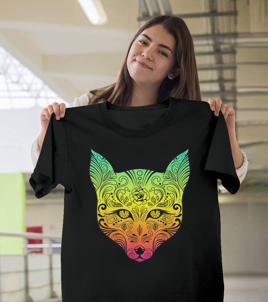 Trance EDM Club Fox Day of the Dead Techno Fusion T-Shirt