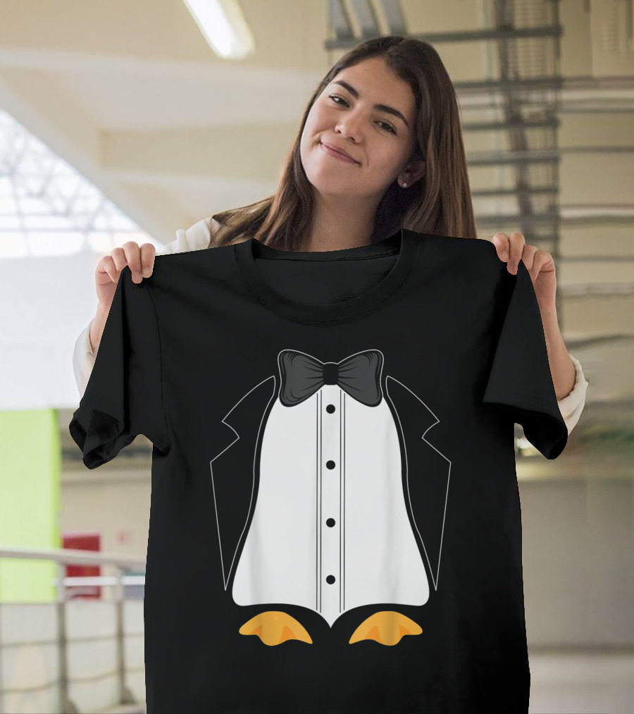 The Cute Club Penguin Tuxedo Bow Tie Penguin Feet T-Shirt