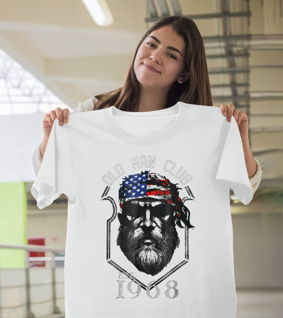 Old Man Club Est. 1968 Patriotic Bandana T-Shirt