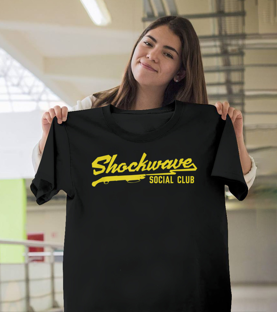 Shockwave Social Club Bolt Yellow Gun T-Shirt