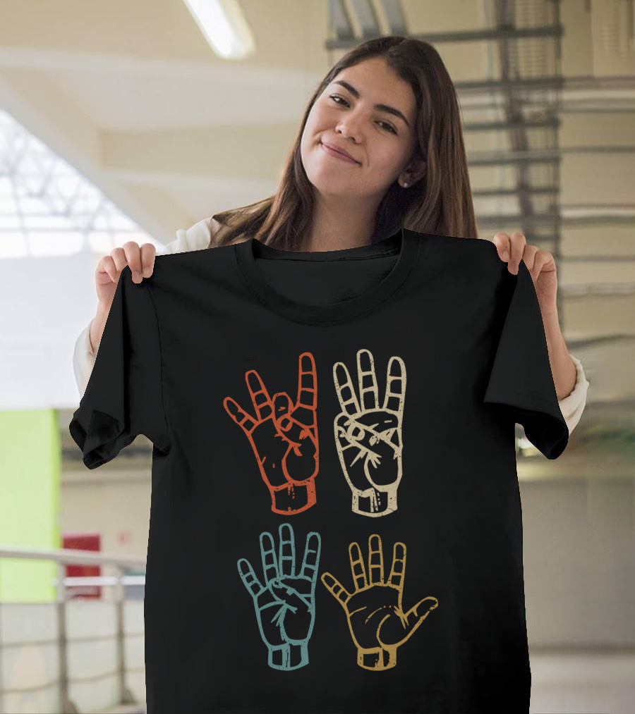 86 45 Vintage Style ASL Anti Trump Deaf T-Shirt