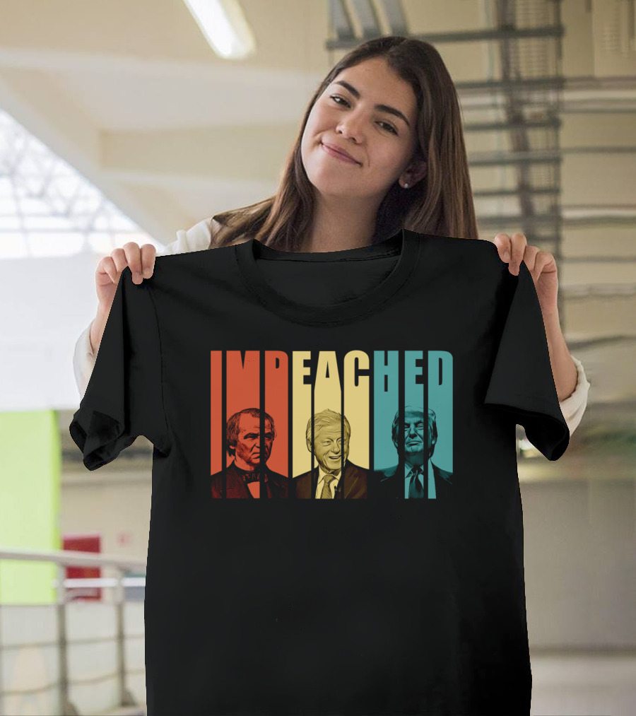 Impeached Johnson Clinton Trump Portraits T-Shirt