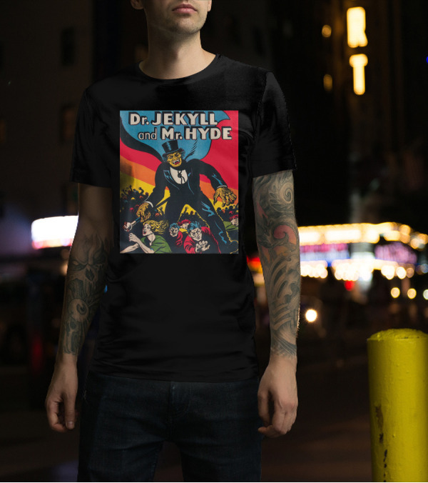 Dr. Jekyll And Mr. Hyde Vintage Halloween Monster Comic Cover T-Shirt