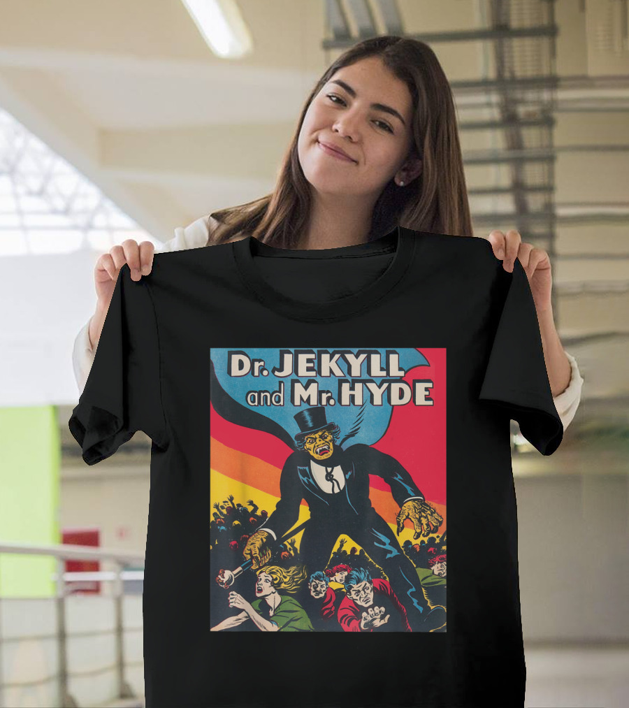 Dr. Jekyll and Mr. Hyde Vintage Halloween Monster Comic Cover T-Shirt