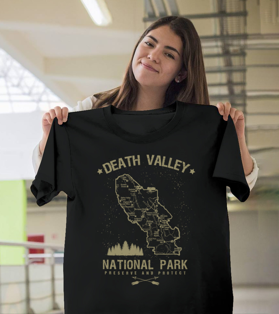 Death Valley National Park Map Preserve and Protect T-Shirt