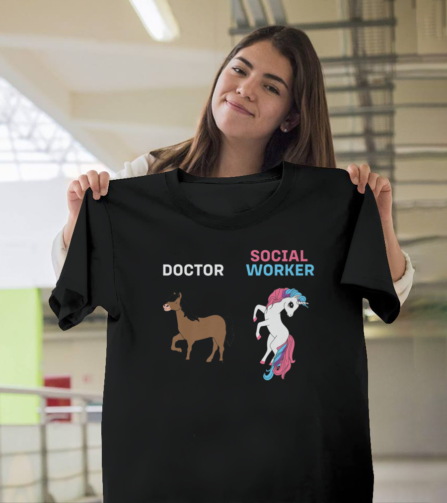 Doctor Social Worker Unicorn Nurse Magical T-Shirt