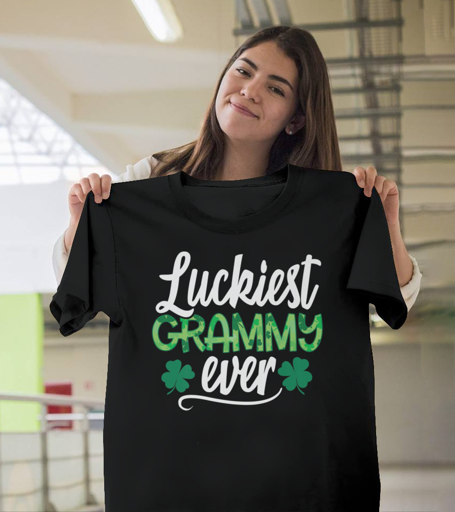 Luckiest Grammy Ever Shamrock St Patrick's Day T-Shirt