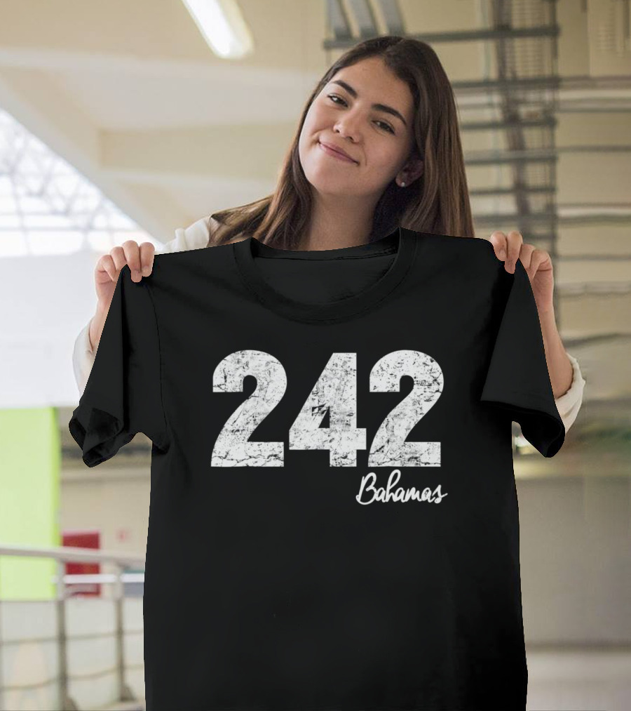 242 Bahamas Area Code Proud Bahamian T-Shirt