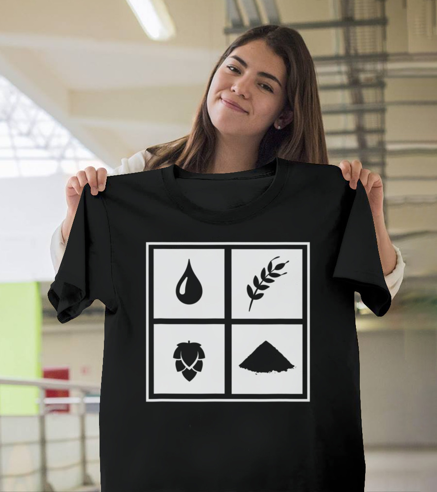 Beer Brewer Craft Beer Homebrew IPA Ingredients Icons T-Shirt