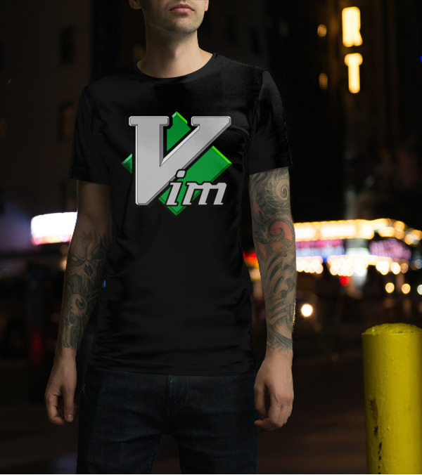 Vim Vi Improved Script Text Editor Green Diamond T-Shirt