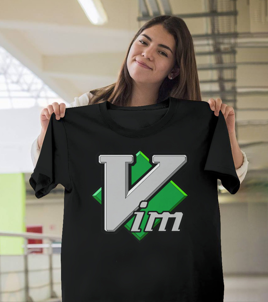 Vim Vi Improved Script Text Editor Green Diamond T-Shirt
