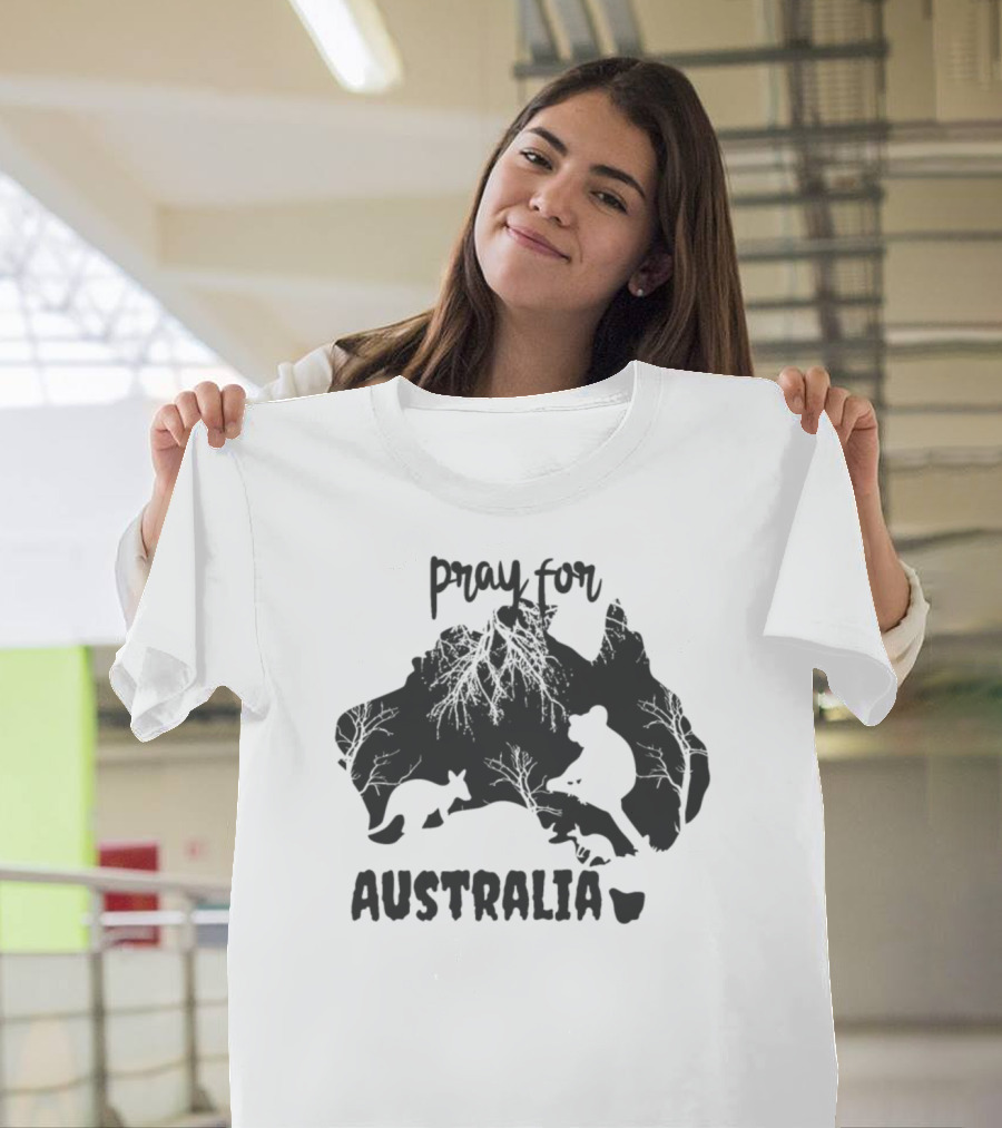 Pray for Australia Kangaroo and Koala T-Shirt
