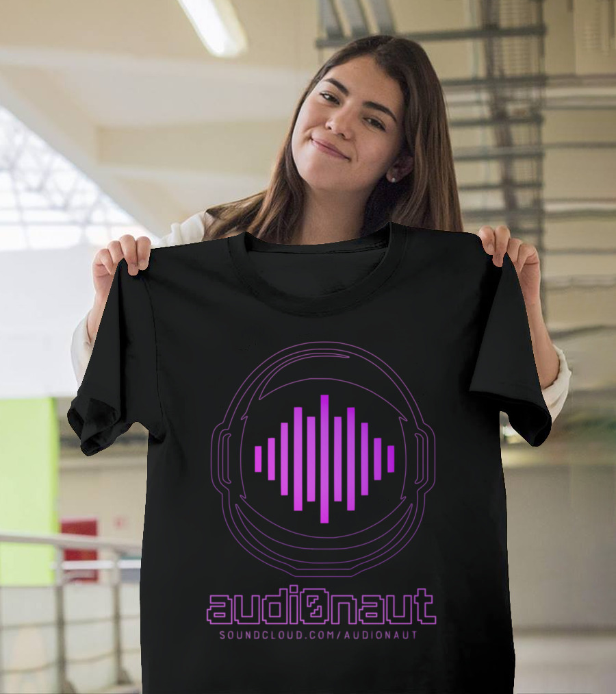 Audi0naut Soundcloud Original Pixelated Helmet T-Shirt