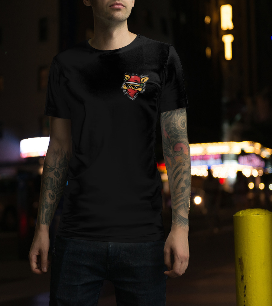 Hang In There Cat Cool Bandit Style Emojicombination T-Shirt