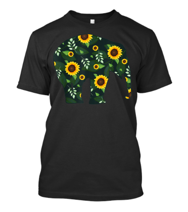 Elephant Sunflower Floral Mammoth T-Shirt