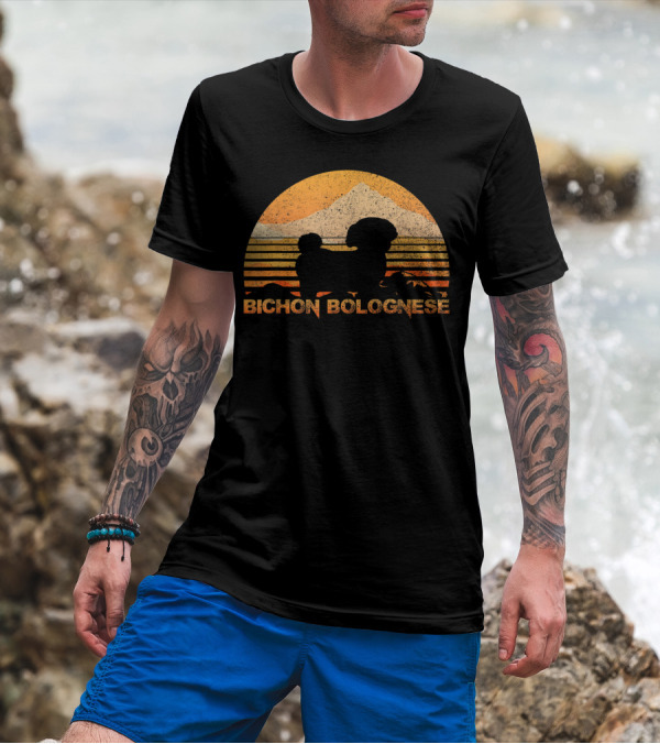 Bichon Bolognese Vintage Sunset T-Shirt