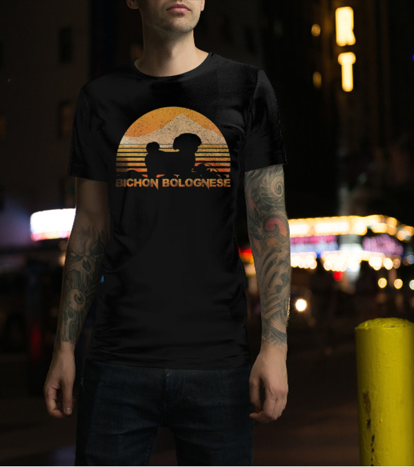 Bichon Bolognese Vintage Sunset T-Shirt