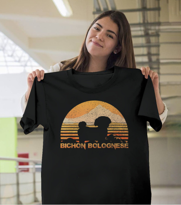 Bichon Bolognese Vintage Sunset T-Shirt