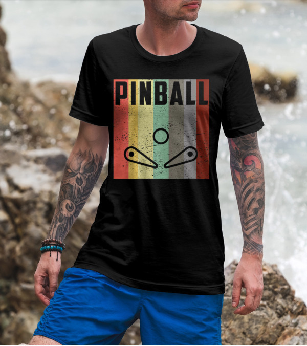 Retro Pinball Flipper Arcade Gaming T-Shirt