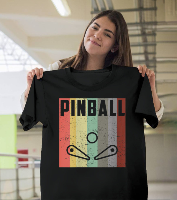Retro Pinball Flipper Arcade Gaming T-Shirt