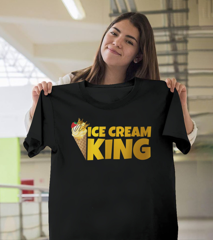 Ice Cream King Cone with Crown and Strawberry T-Shirt